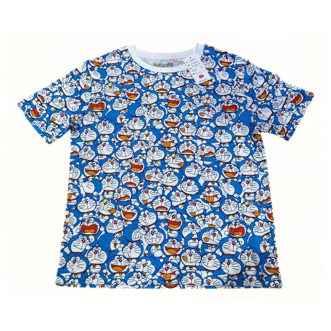 98年フランスW杯 ドラえもん コピーライト tシャツ 　Lサイズ ドラえもん 半袖 Tシャツ メンズ 大きいサイズ キャラクター