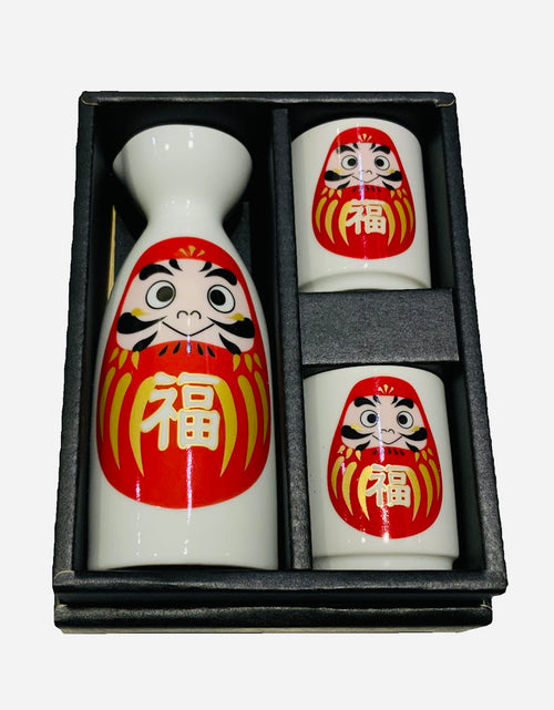 Load image into Gallery viewer, 福楽酒器揃　招き猫Sake set Manekineko　だるまSake set Daruma
