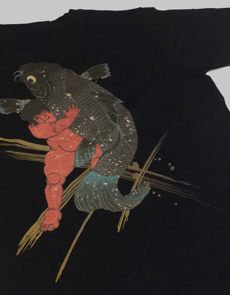 抜染 スラブ 天竺 般若 鯉 Tシャツ