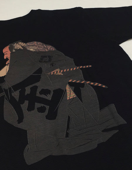 抜染 スラブ 金 天狗 Tシャツ