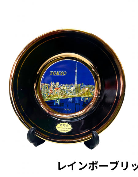 4インチ JAPAN 新彫金 飾り皿