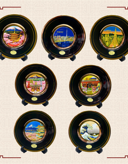 4インチ JAPAN 新彫金 飾り皿