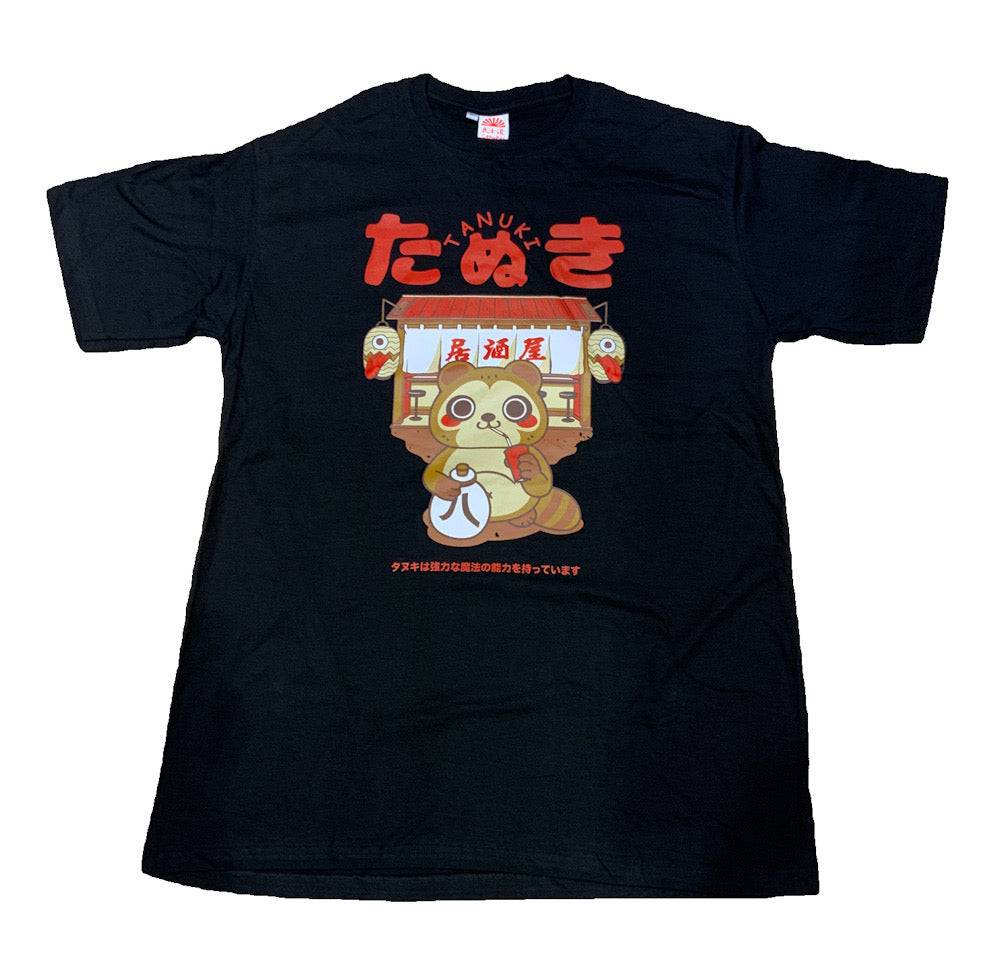 たぬき 提灯お化け Tシャツ