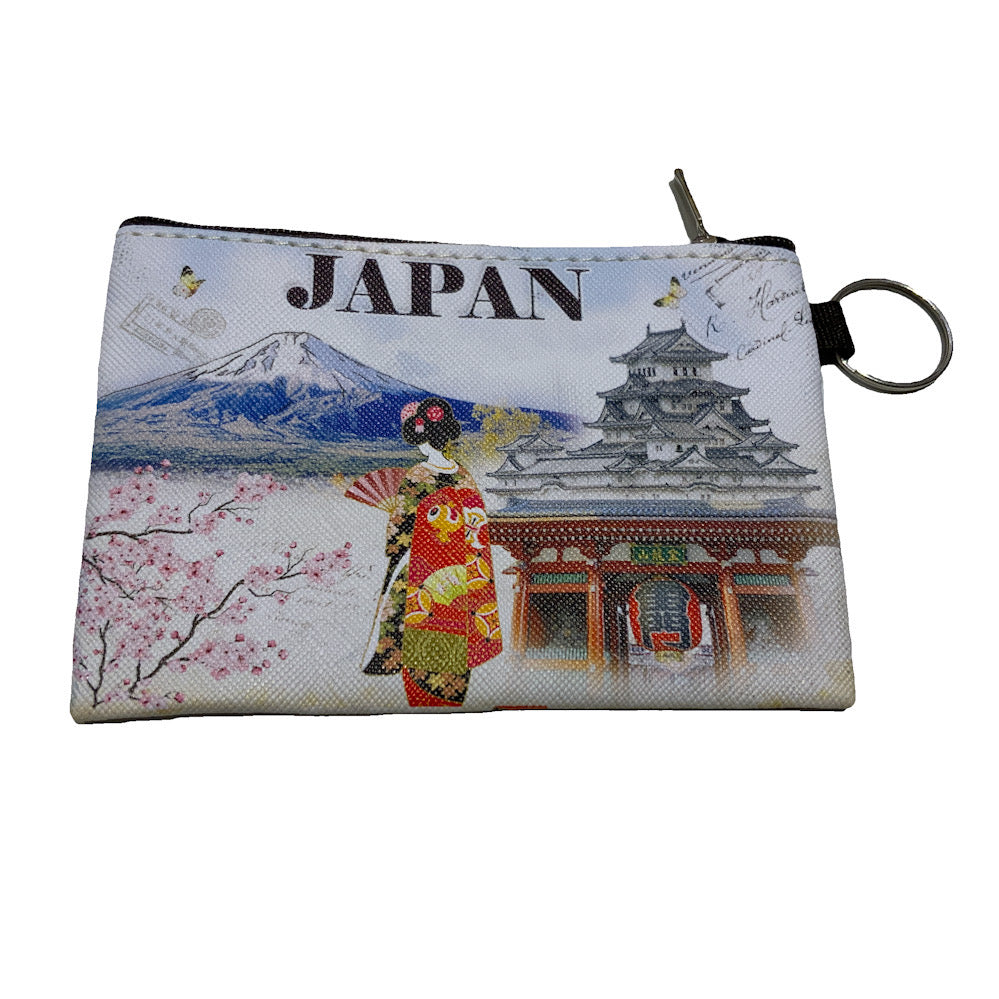 和柄ミニポーチ　招き猫　神奈川沖浪裏　舞妓