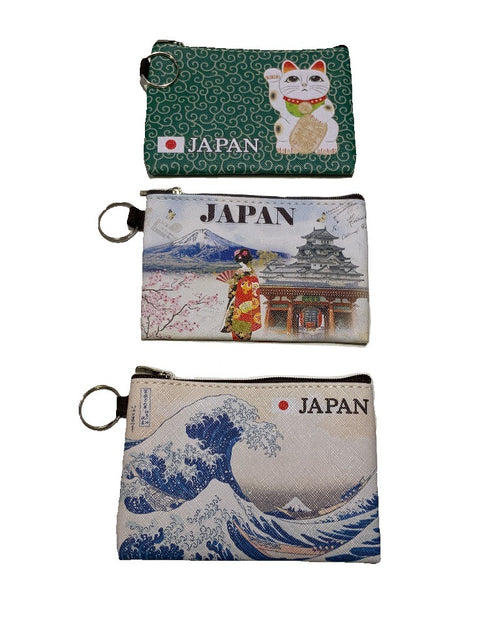 Load image into Gallery viewer, 和柄ミニポーチ　招き猫　神奈川沖浪裏　舞妓
