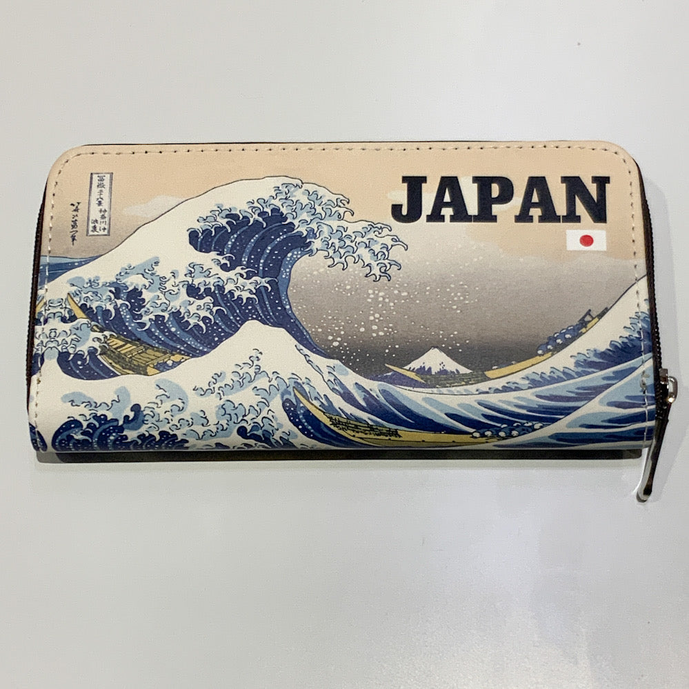 和柄ミニポーチ　招き猫　神奈川沖浪裏　舞妓