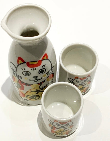福楽酒器揃　招き猫Sake set Manekineko　だるまSake set Daruma