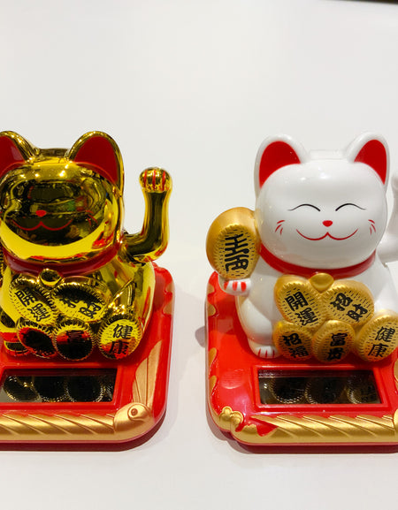 ソーラーフィギュア招き猫   (小)