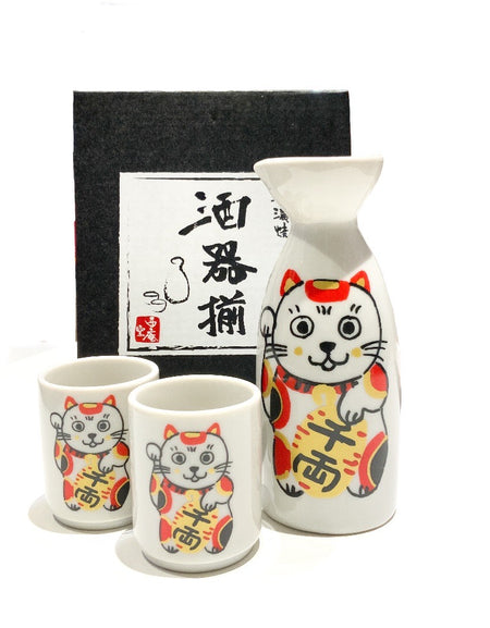 福楽酒器揃　招き猫Sake set Manekineko　だるまSake set Daruma
