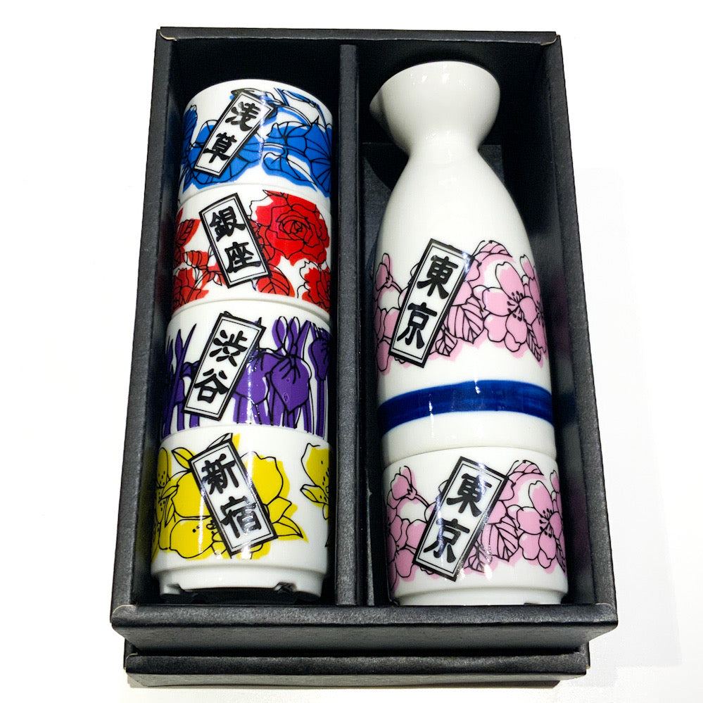 千社版花・東京　酒器揃い　TOKYO Sake Glass Set