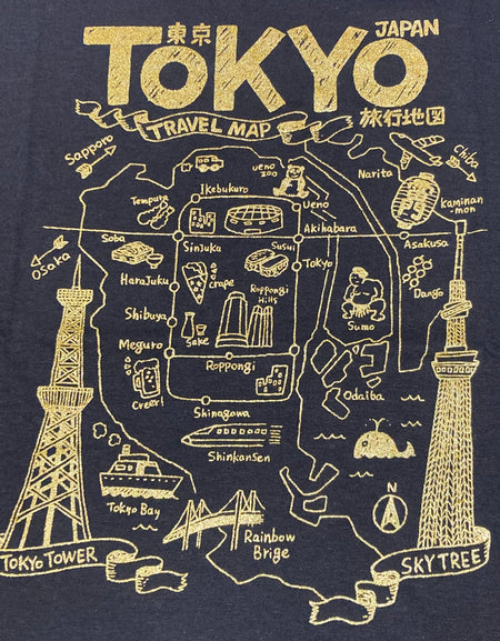 Tokyo Map Tシャツ