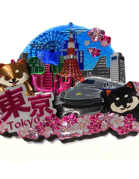 木製マグネット 柴犬東京