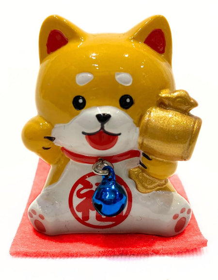 柴犬 招き猫 白狐 ミニサイズ 置物 日本 お土産 dog cat fox minifigure
