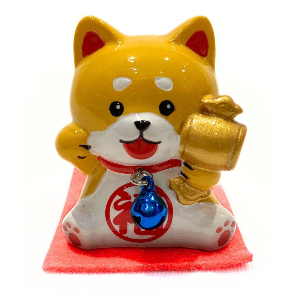 柴犬 招き猫 白狐 ミニサイズ 置物 日本 お土産 dog cat fox minifigure