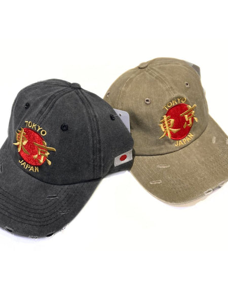ダメージ仕上 日の丸 東京 CAP