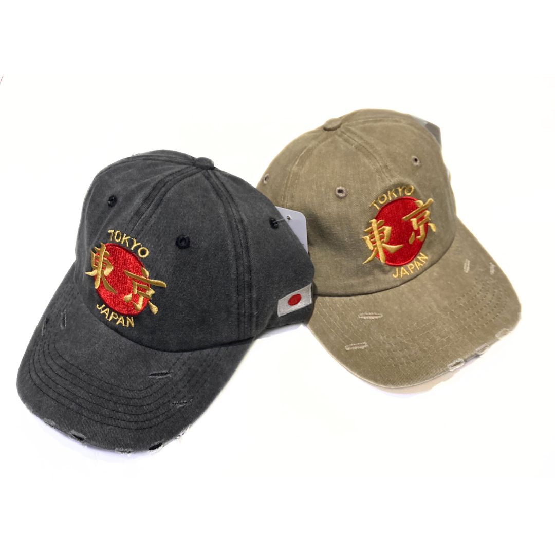 ダメージ仕上 日の丸 東京 CAP