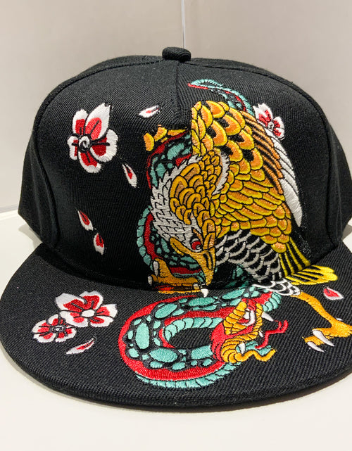 Load image into Gallery viewer, 和柄 刺繍 不死鳥 Cap
