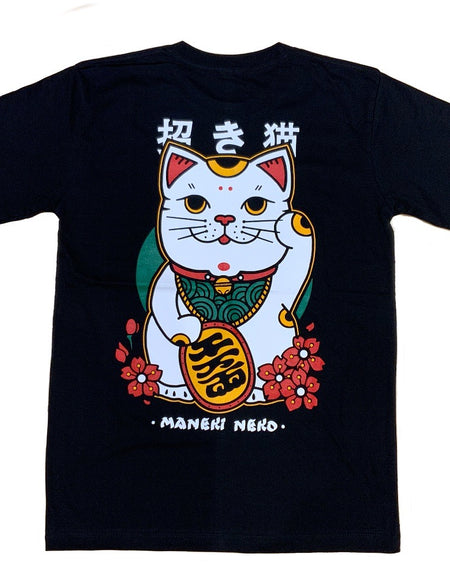 招き猫 LUCKY CAT Tシャツ