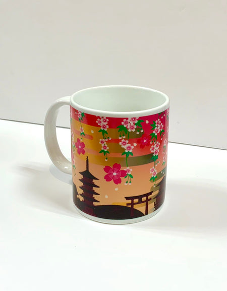 温感 ふしぎ マグカップ 扇子 花見