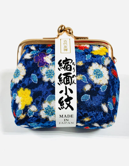 日本製 ちりめん がま口 小銭入れ　