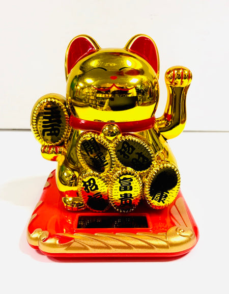 ソーラーフイギュア 招き猫 (中)　