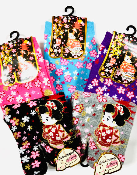 足袋ソックス レディース 舞妓花びら　