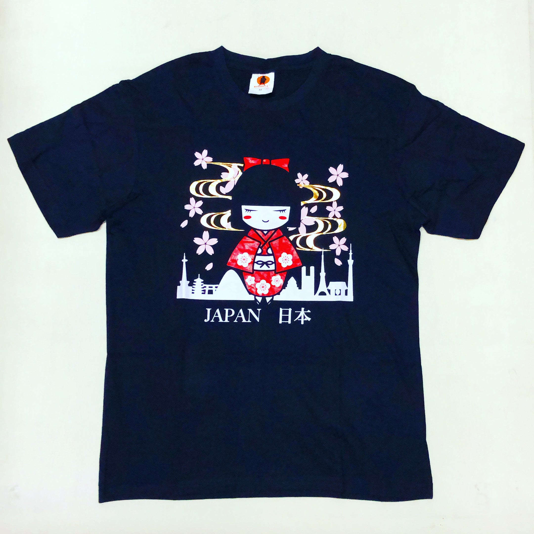 お土産Tシャツ JAPAN こけし kokeshi doll SALE 日本 東京 お