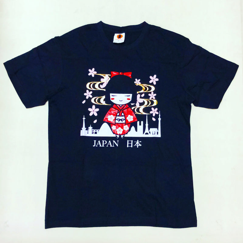 お土産Tシャツ JAPAN こけし kokeshi doll SALE 日本 東京 お