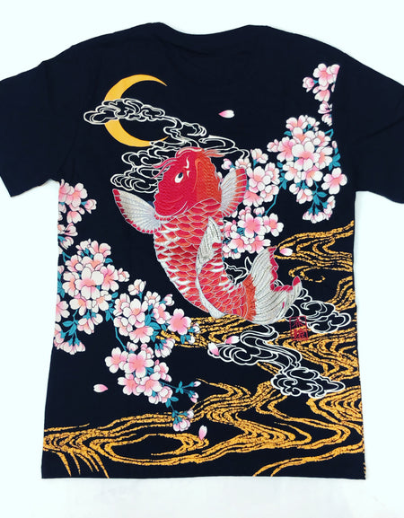 刺繍 鯉 Tシャツ
