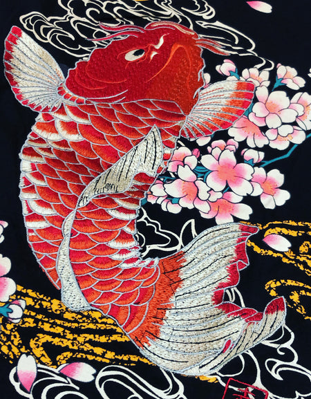 刺繍 鯉 Tシャツ