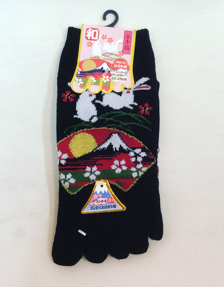 五本指ソックス レディース 月見うさぎ