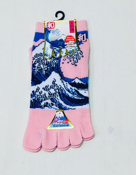五本指ソックス レディース 北斎 浪裏