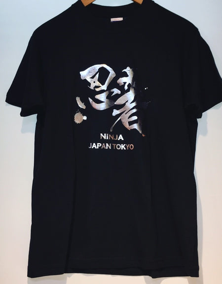 忍者 銀箔 Tシャツ