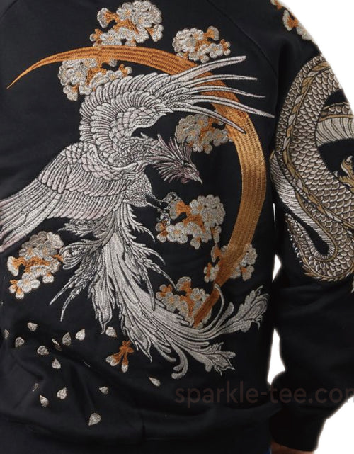 刺繍 袖 龍 DRAGON ドラゴン 和柄 スーベニア プルオーバー パーカー 