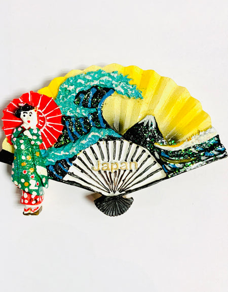 マグネット  波 扇子