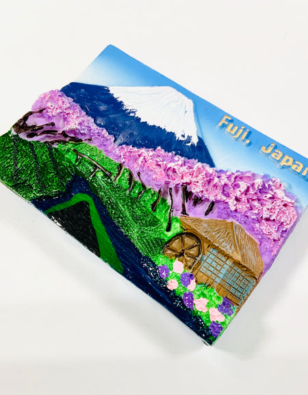 マグネット 富士と水車　