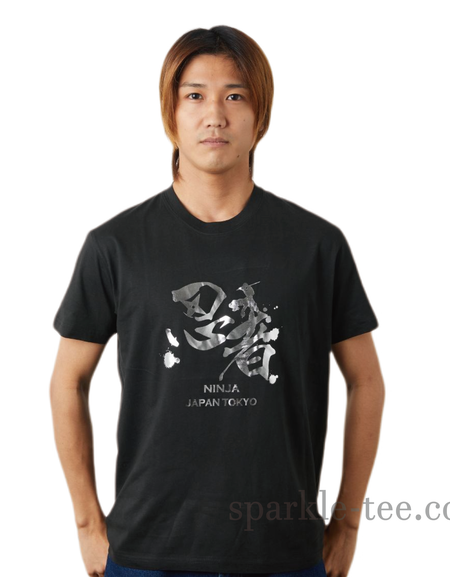 忍者 銀箔 Tシャツ