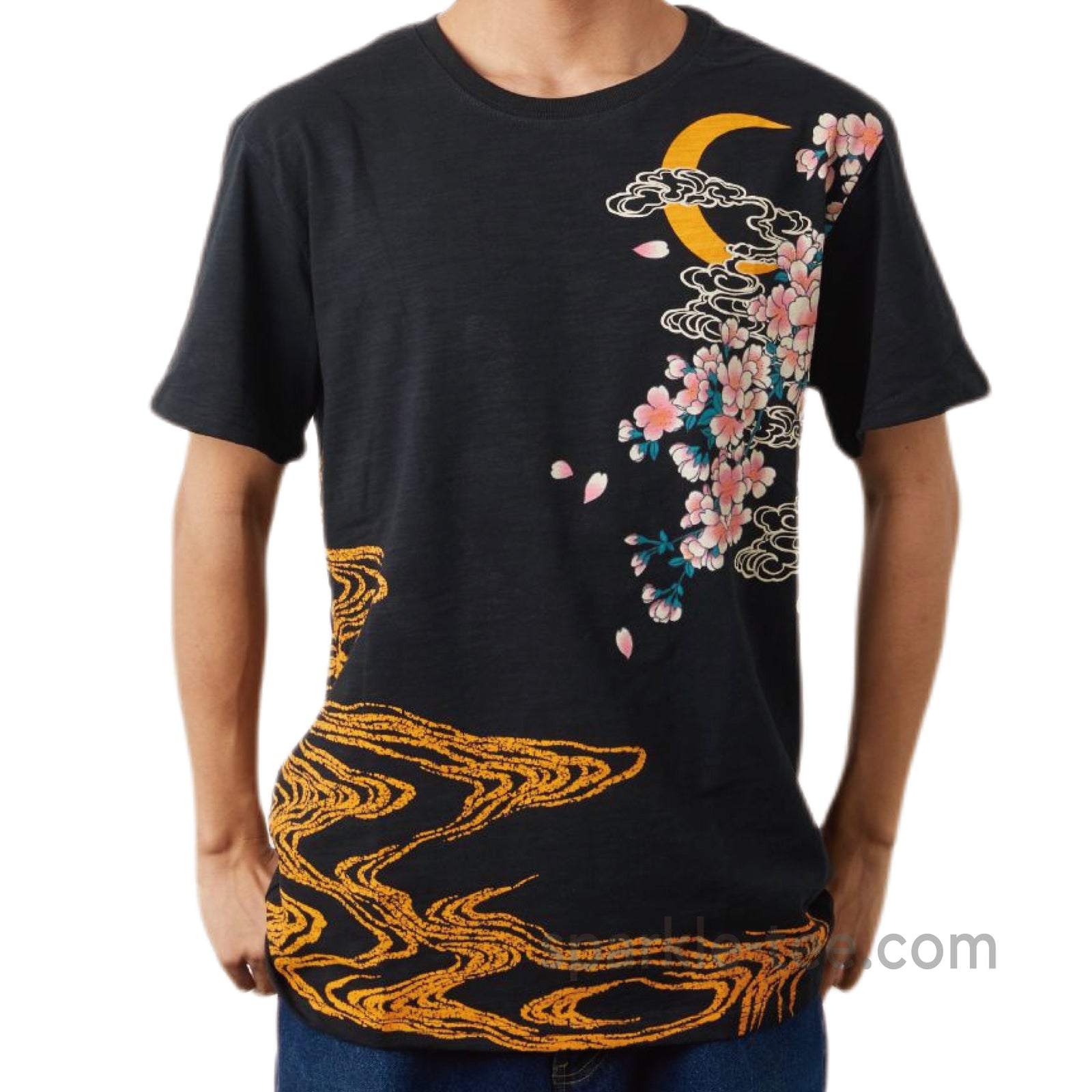抜染 和 和柄 日本 お土産 Tシャツ 赤富士 葛飾 北斎 浮世絵 富士 