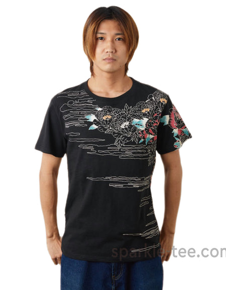 刺繍 虎 Tシャツ