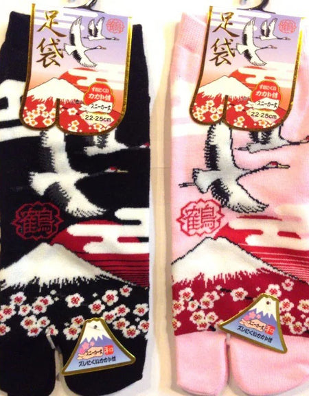 足袋ソックス レディース 鶴と富士　